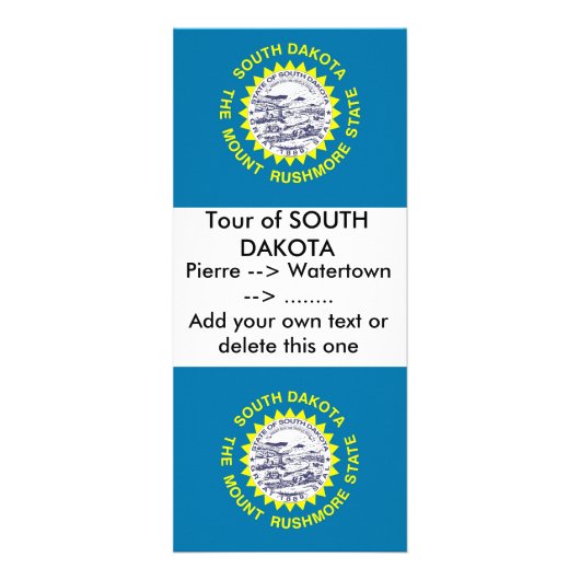 米国サウスダコタ州旗を持つラックカード ラックカード (正面)