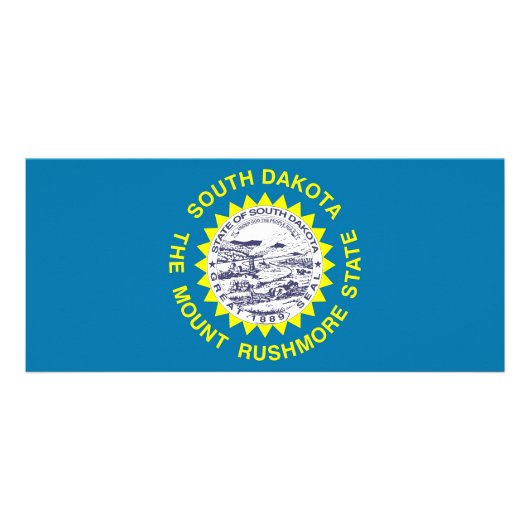 米国サウスダコタ州旗を持つラックカード ラックカード (裏面)