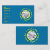 米国サウスダコタ州旗を持つ名刺 名刺 (正面/裏面)