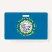 米国サウスダコタ州旗を持つ名前バッジ バッジ (裏面)