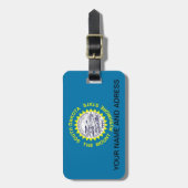 米国サウスダコタ州旗を持つ荷札 ラゲッジタグ (正面縦)