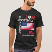 米国サッカーカスタム選手2026年国旗 Tシャツ (正面)