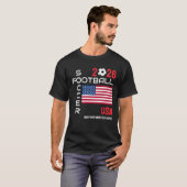 米国サッカーカスタム選手2026年国旗 Tシャツ (正面フル)