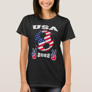 米国サッカーチーム2022シャツアメリカ国旗Futbolカップ Tシャツ