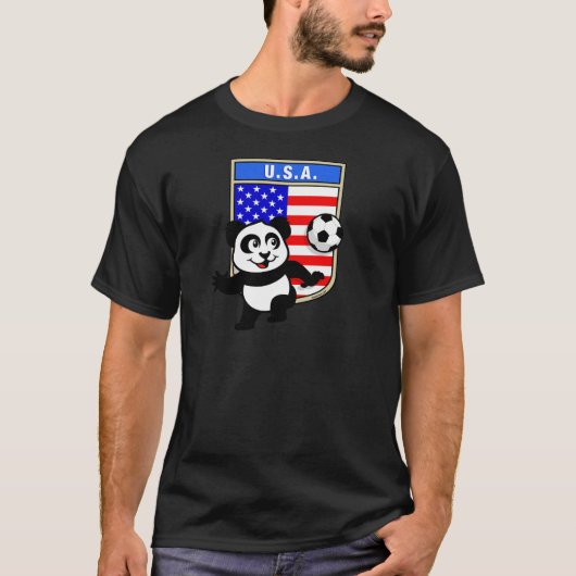 米国サッカーパンダ Tシャツ (正面)