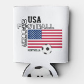 米国サッカーパーソナライズされたサッカー 缶クーラー (正面)