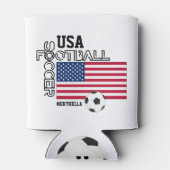 米国サッカーパーソナライズされたサッカー 缶クーラー (裏面)