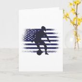 米国サッカーファンジャージーシャツアメリカ国旗 カード (黄色い花)
