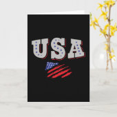 米国サッカーファンジャージーシャツアメリカ国旗 カード (黄色い花)