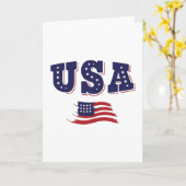 米国サッカーファンジャージーシャツアメリカ国旗 カード (黄色い花)