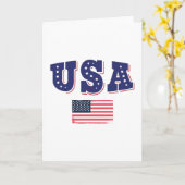 米国サッカーファンジャージーシャツアメリカ国旗 カード (黄色い花)