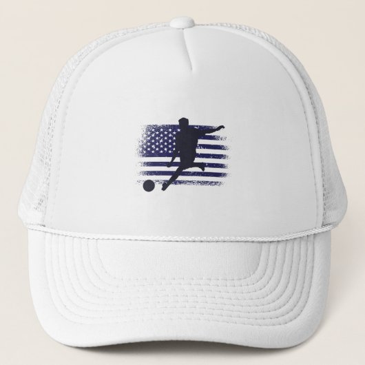 米国サッカーファンジャージーシャツアメリカ国旗 キャップ (正面)