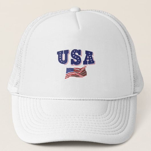 米国サッカーファンジャージーシャツアメリカ国旗 キャップ (正面)