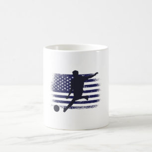 米国サッカーファンジャージーシャツアメリカ国旗 コーヒーマグカップ