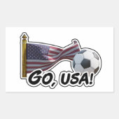 米国サッカーファン囲碁 長方形シール (正面)