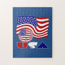 米国サッカーボールと国旗
