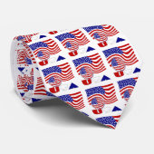 米国サッカーボールと国旗 ネクタイ (ロール)