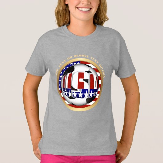 米国サッカーボールスポーツ Tシャツ (正面)
