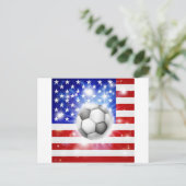 米国サッカー国旗 ポストカード (スタンド正面)