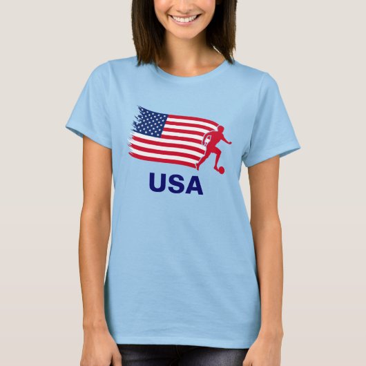 米国サッカー国旗 Tシャツ (正面)