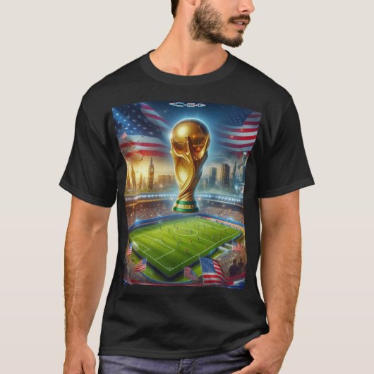 米国サッカー競技場fifaワールドカップ2026大会 tシャツ (正面)