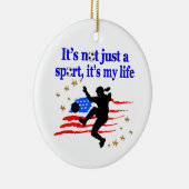 米国サッカー選手のデザイン セラミックオーナメント (右)