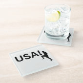 米国サッカー選手 ガラスコースター (アングル)