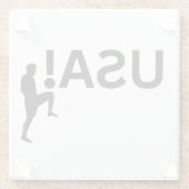 米国サッカー選手 ガラスコースター (裏面)