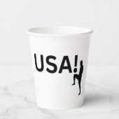 米国サッカー選手 紙コップ (裏面)