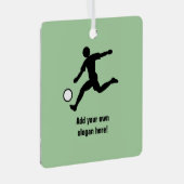 米国サッカー/英国サッカー選手とあなたの名前 メタルオーナメント (正面右)