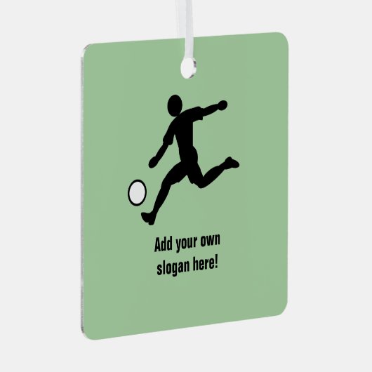 米国サッカー/英国サッカー選手とあなたの名前 メタルオーナメント (正面右)