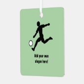 米国サッカー/英国サッカー選手とあなたの名前 メタルオーナメント (正面左)