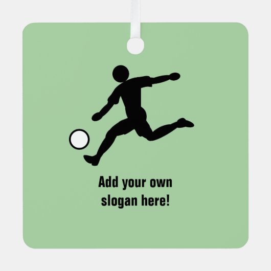 米国サッカー/英国サッカー選手とあなたの名前 メタルオーナメント (正面)