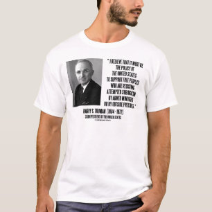 米国サポートのハリー・S・トルーマンの方針 Tシャツ