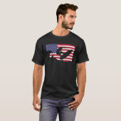米国サマースポーツゲームサーフィン2021米国国旗 Tシャツ (正面フル)