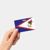 米国サモア国旗 バッジ (手持ち)