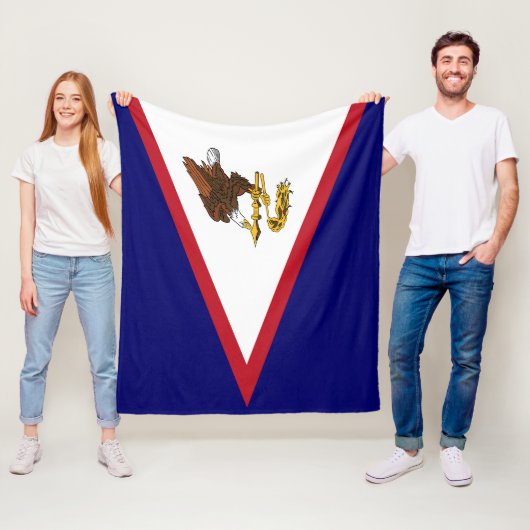 米国サモア国旗 フリースブランケット (インサイチュ)