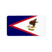 米国サモア国旗 ラベル (正面)