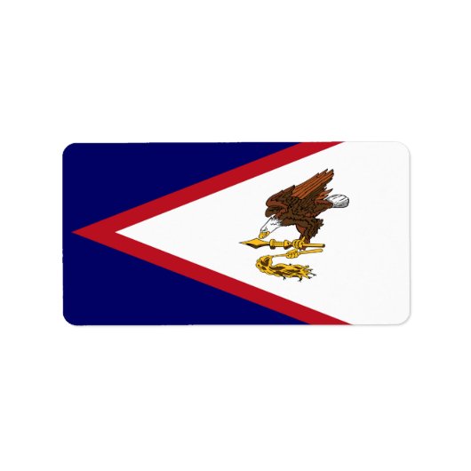 米国サモア国旗 ラベル (正面)