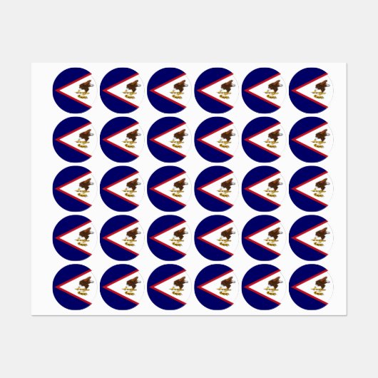 米国サモア国旗 ラベル (シート)