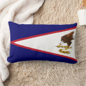 米国サモア国旗 ランバークッション (ブランケット)