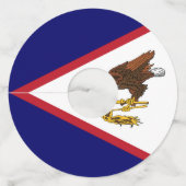 米国サモア国旗 ワイングラスタグ (正面)