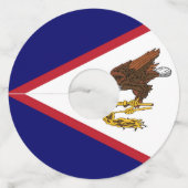 米国サモア国旗 ワイングラスタグ (裏面)