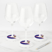 米国サモア国旗 ワイングラスタグ (セット)