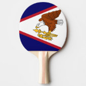 米国サモア国旗 卓球ラケット (正面)