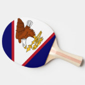 米国サモア国旗 卓球ラケット (横)