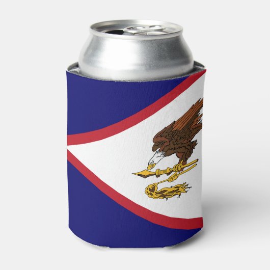 米国サモア国旗 缶クーラー (缶正面)
