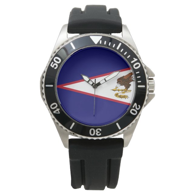 米国サモア国旗 腕時計 (正面)