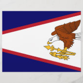 米国サモア州旗を持つフライヤー チラシ (裏面)