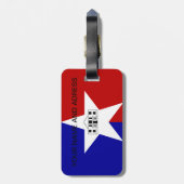 米国サンアントニオシティ州旗を持つ荷札 ラゲッジタグ (裏面縦)